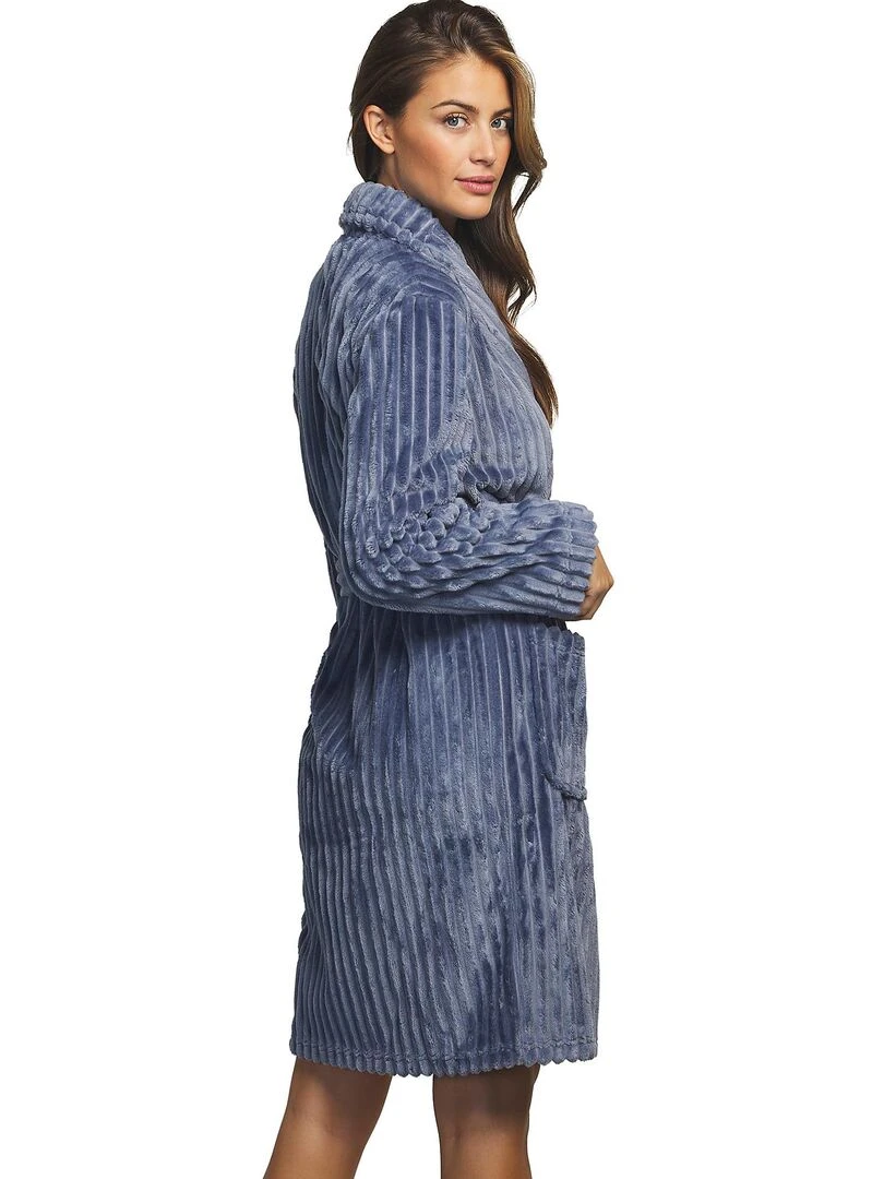 Robe de chambre manches longues Supersoft Bleu
