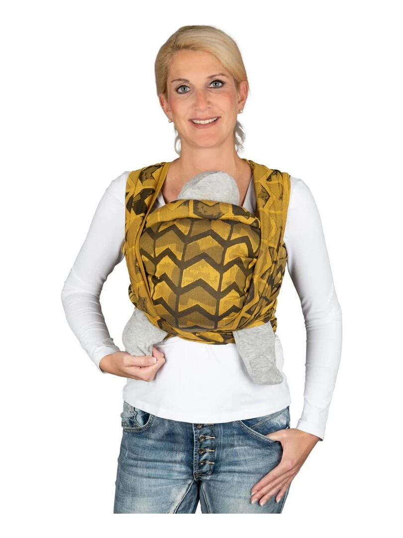 Hoppediz Écharpe de portage tissée bio Jaune