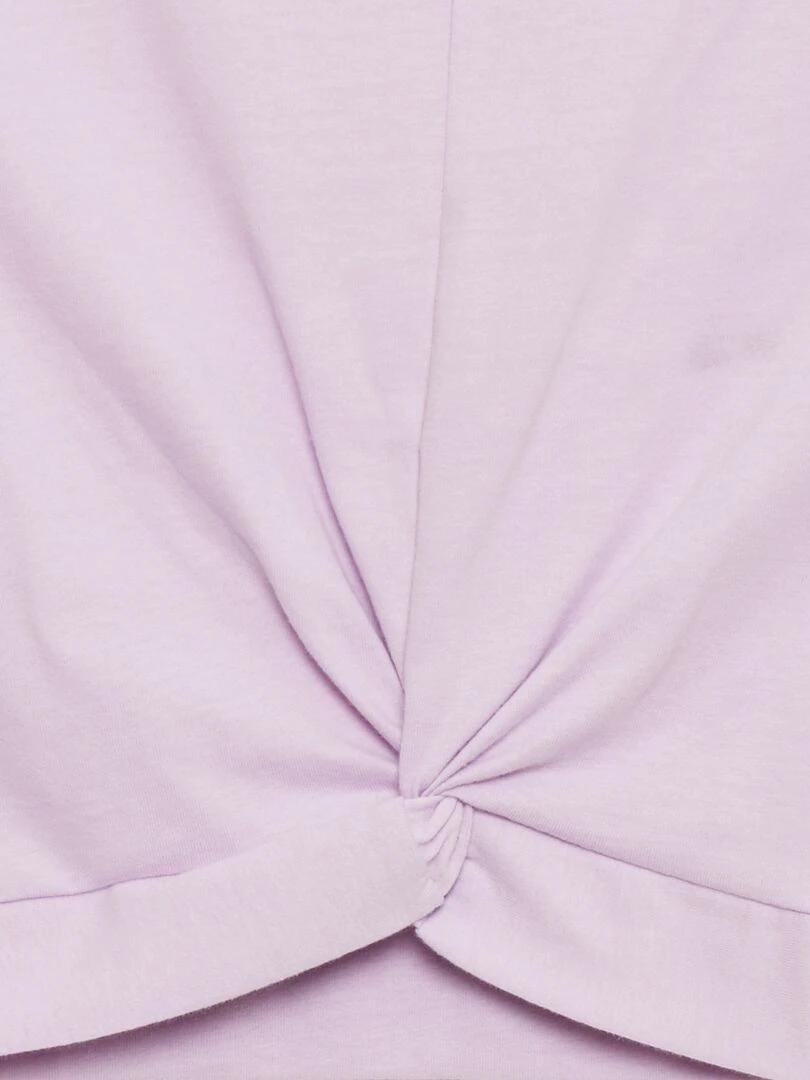 Tee shirt noué devant Violet