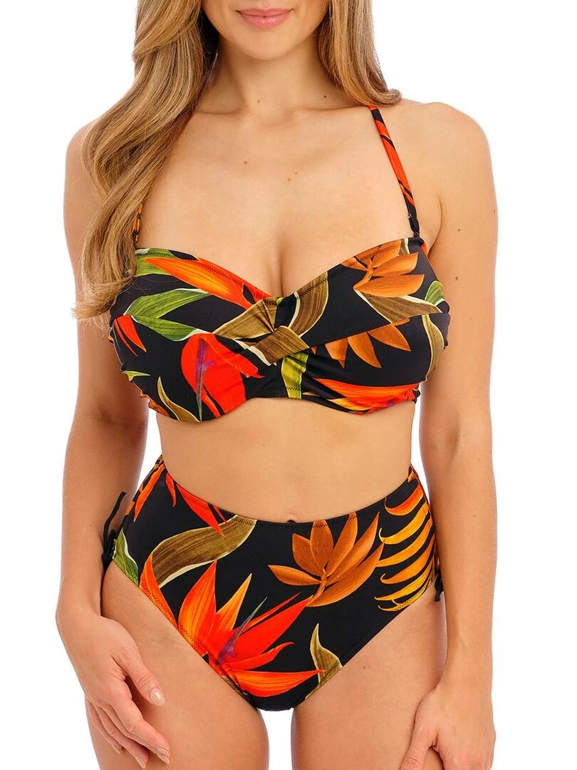 Haut de maillot bandeau avec armatures Pichola   Noir