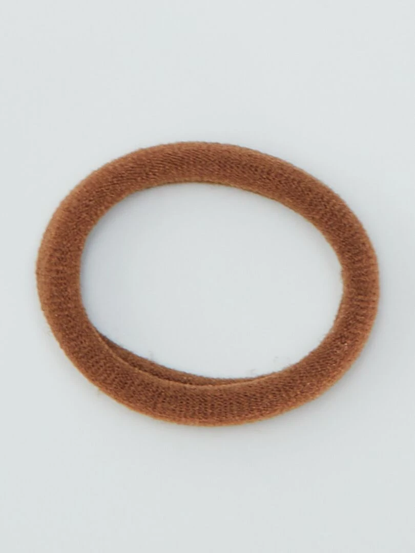 Lot de 10 élastiques pour cheveux Marron