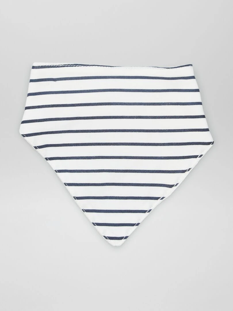 Lot de 3 bavoirs triangles avec pressions 'Disney'   Blanc/rose