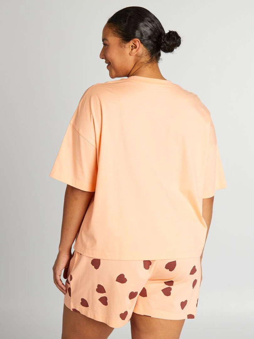Pyjama court 'Simba' en jersey 2 pièces Orange