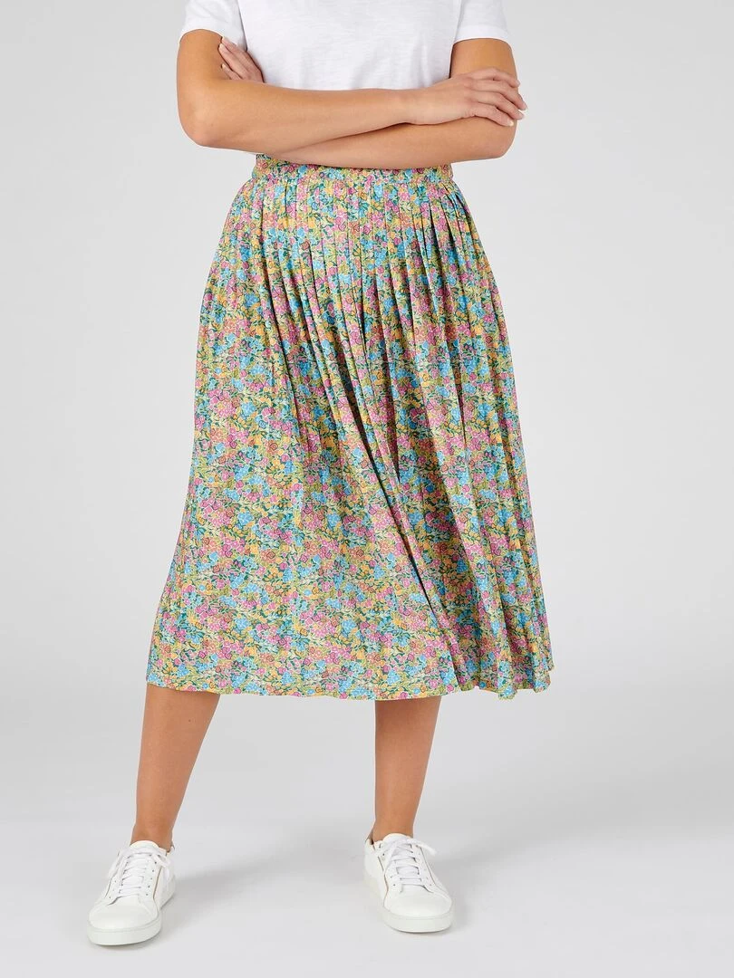 Jupe maille plissée Damart Multicolore