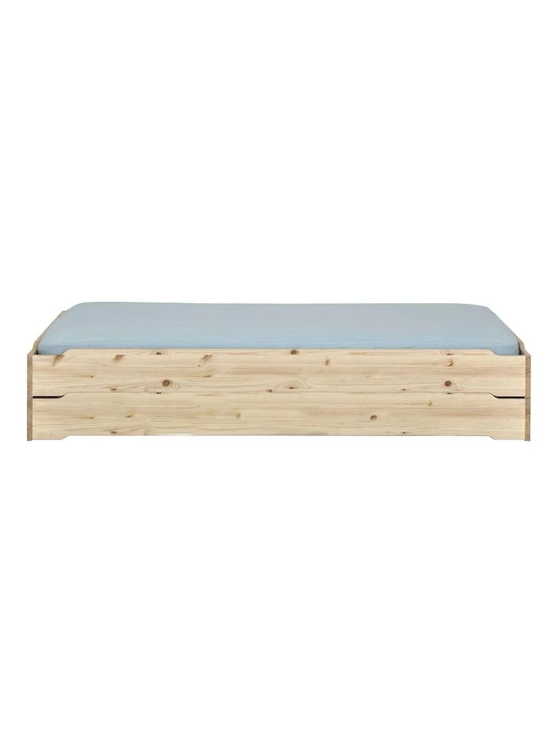 Pack 2 lits empilables Jelly AKITEN RETAIL Marron