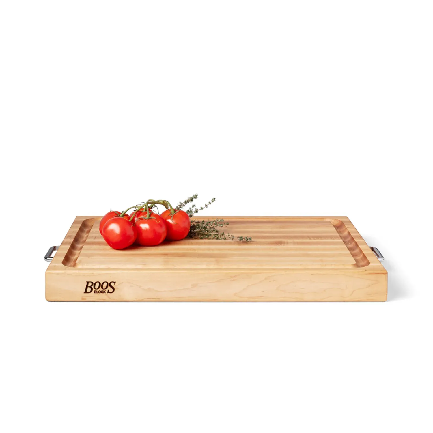 John Boos Maple Edge-Grain Reversible Cutting Board w/ Handles, 24" x 18"
