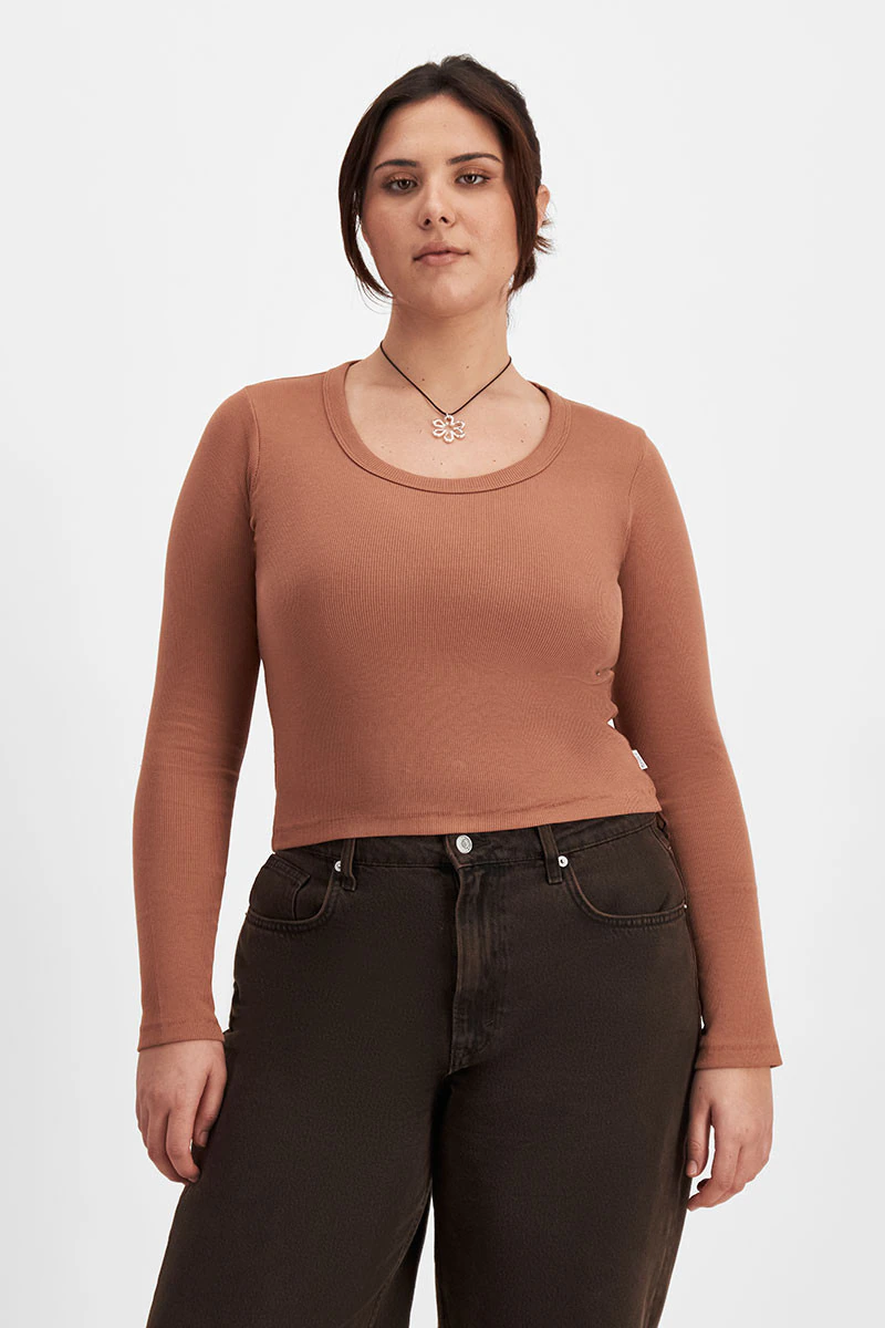 Icons Rib Scoop Long Sleeve Tee