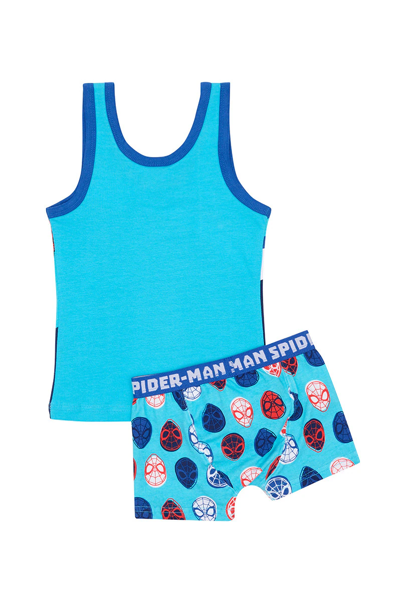 Boys Spiderman Singlet & Trunk Set