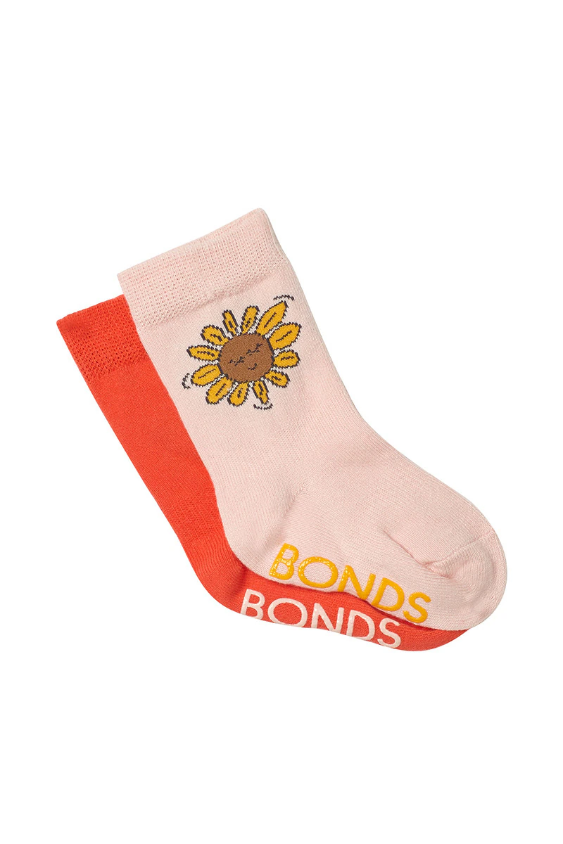 Baby Stay On Pattern Crew Socks 2 Pack