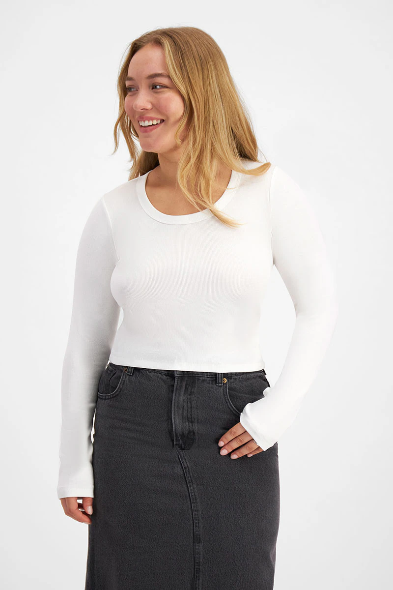 Icons Rib Scoop Long Sleeve Tee