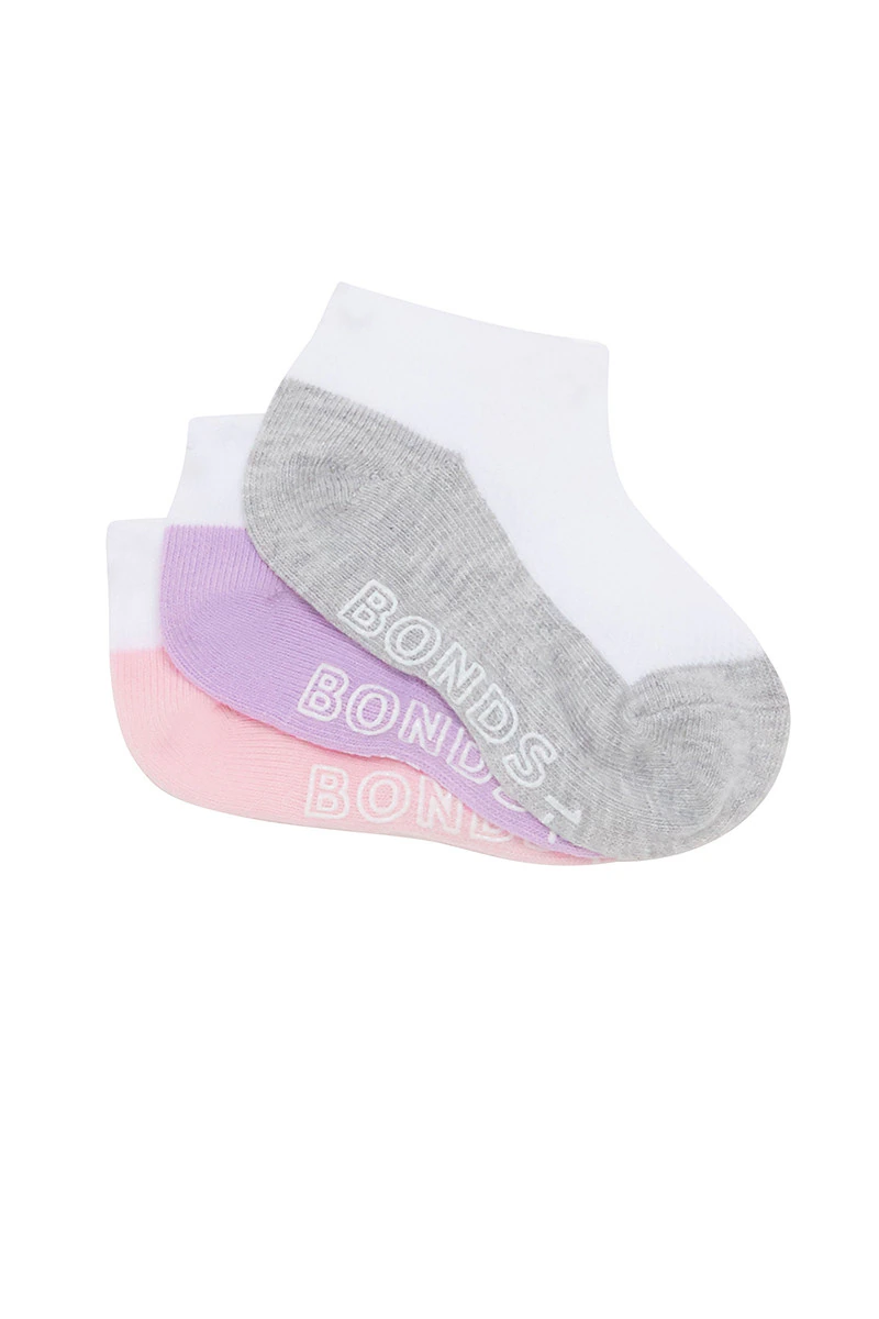 Baby Logo Lightweight Low Cut Socks 3 Pack