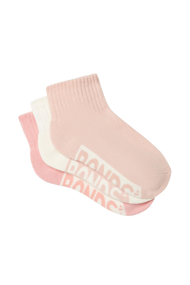 Kids Logo Bases Quarter Crew 3 Pack