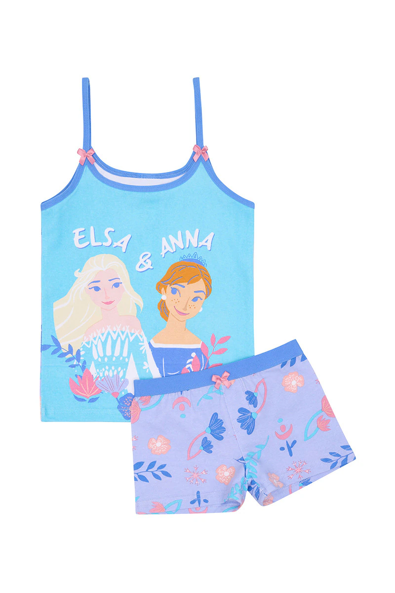 Girls Frozen Cami And Shortie Set