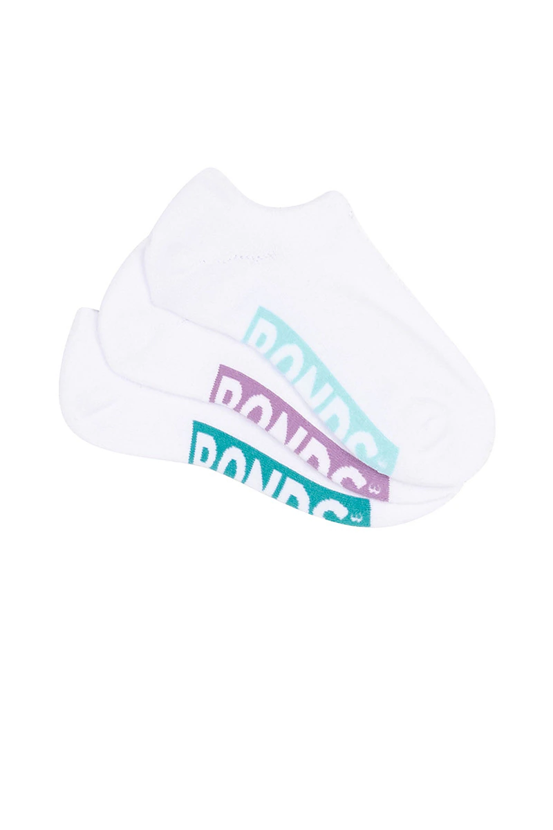 Womens Logo Cushioned No Show Socks 3 Pack