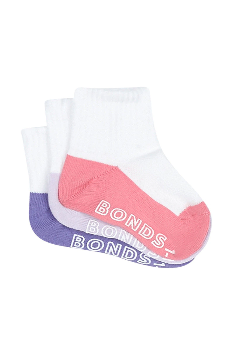 Baby Lightweight Quarter Crew Socks 3 Pack