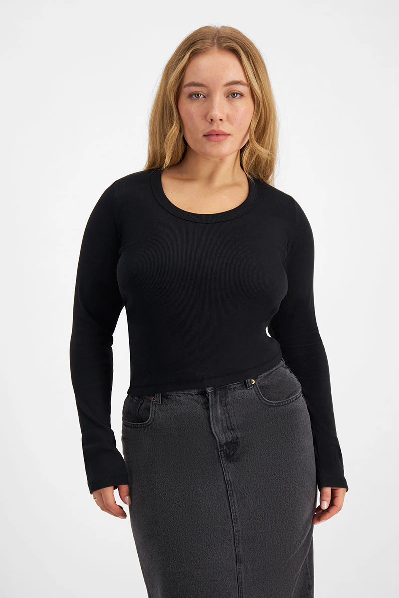 Icons Rib Scoop Long Sleeve Tee