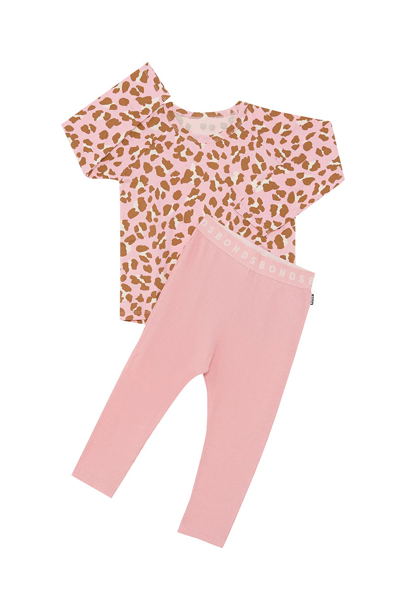 Kids Long Sleeve Waffle Sleep Set