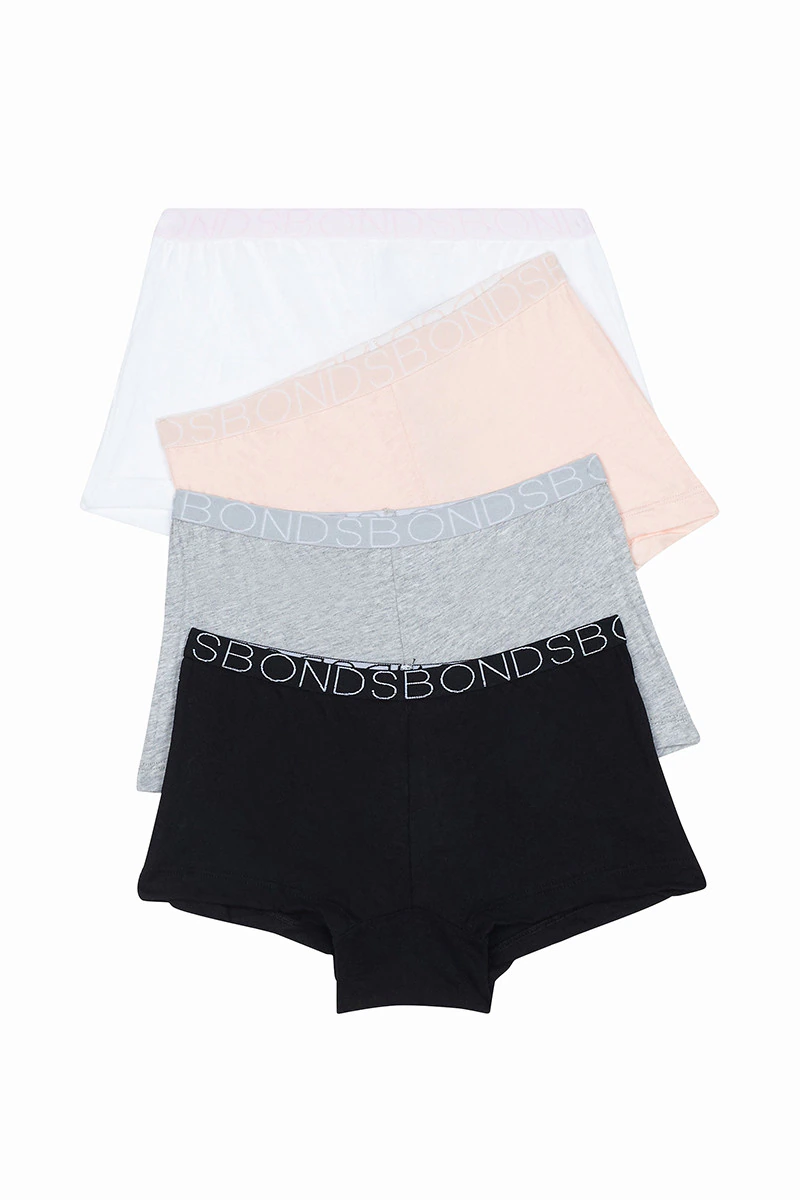 Girls Shortie 4 Pack