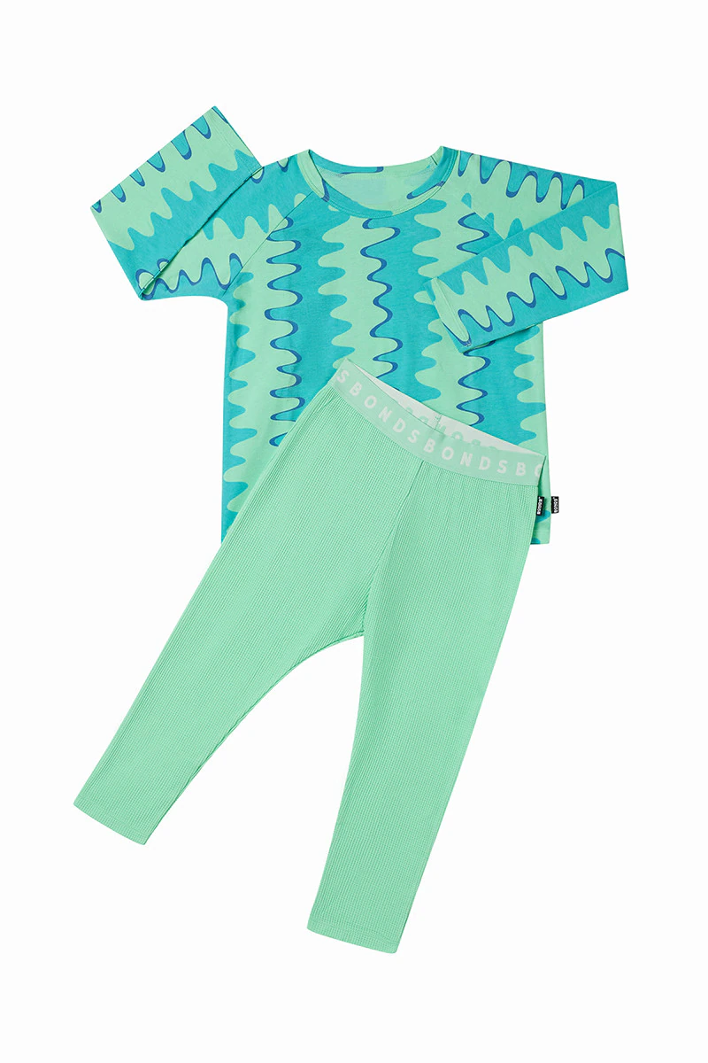 Kids Long Sleeve Waffle Sleep Set