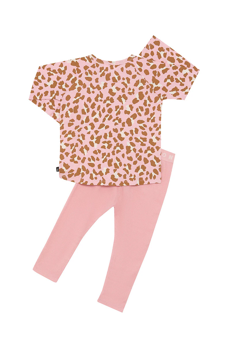 Kids Long Sleeve Waffle Sleep Set