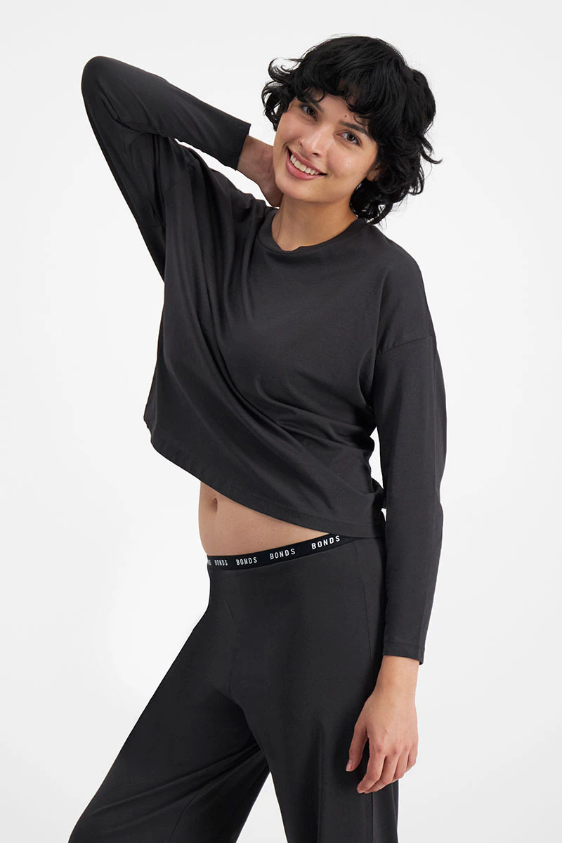 Sleep Relaxed Long Sleeve Aussie Cotton Tee