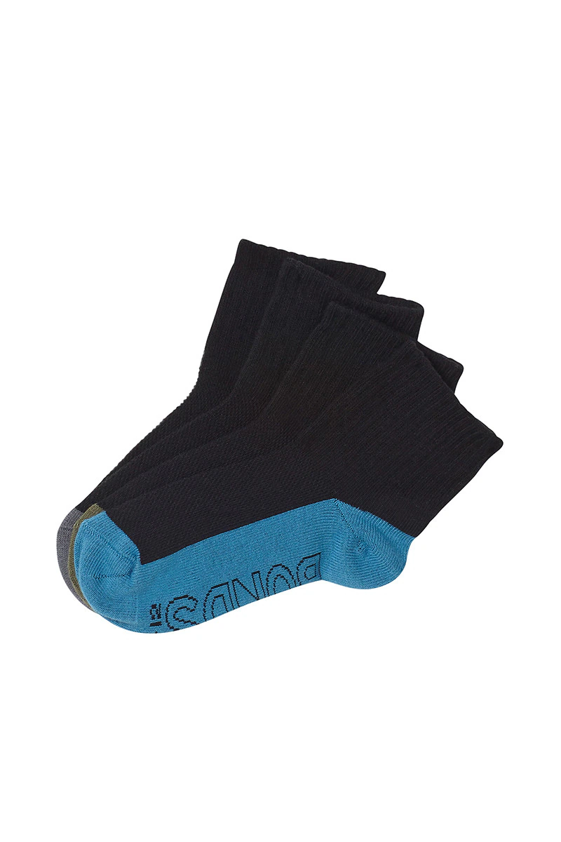 Kids Logo Light Quarter Crew Socks 4 Pack