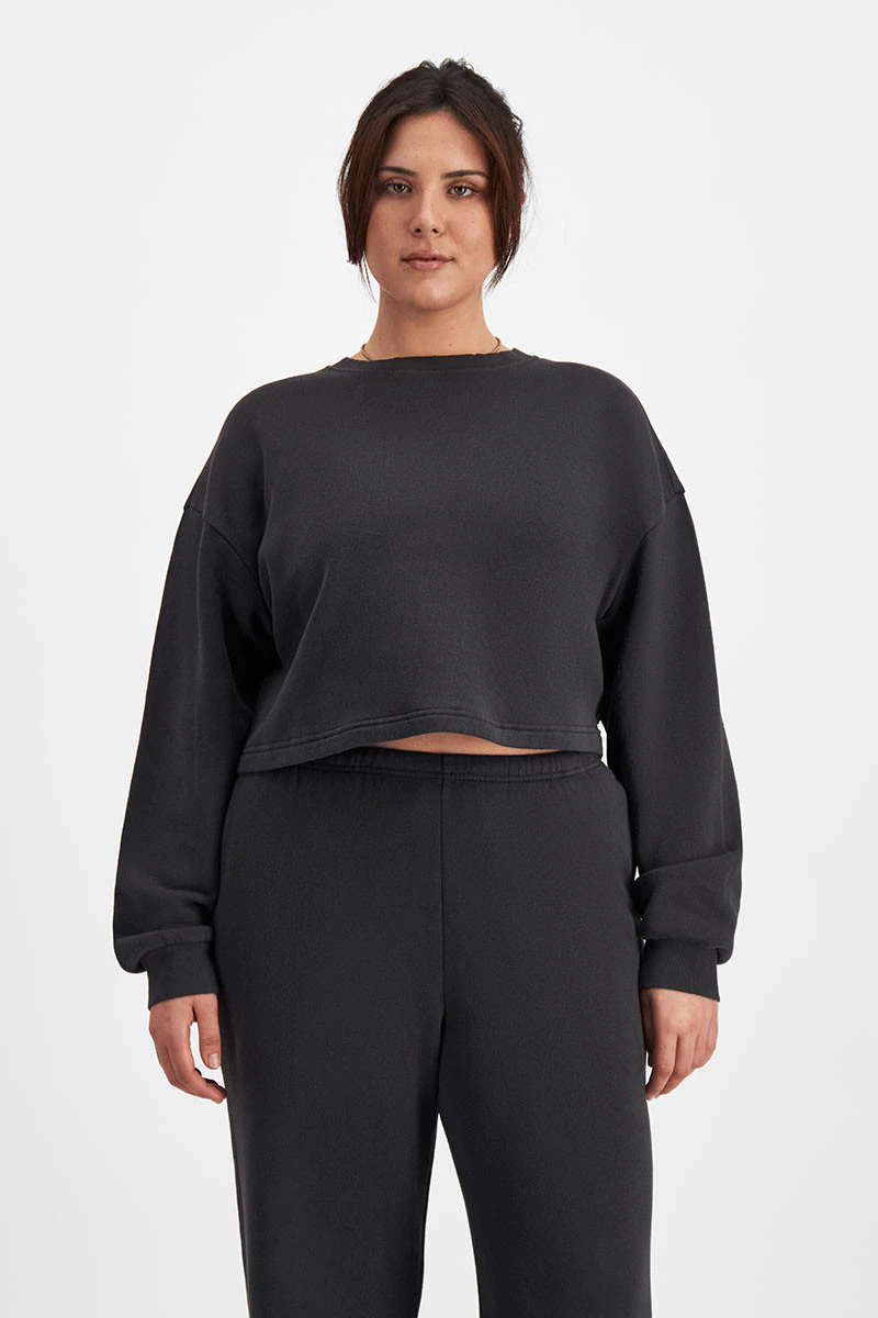 Sweats Cropped Fleece Pullover