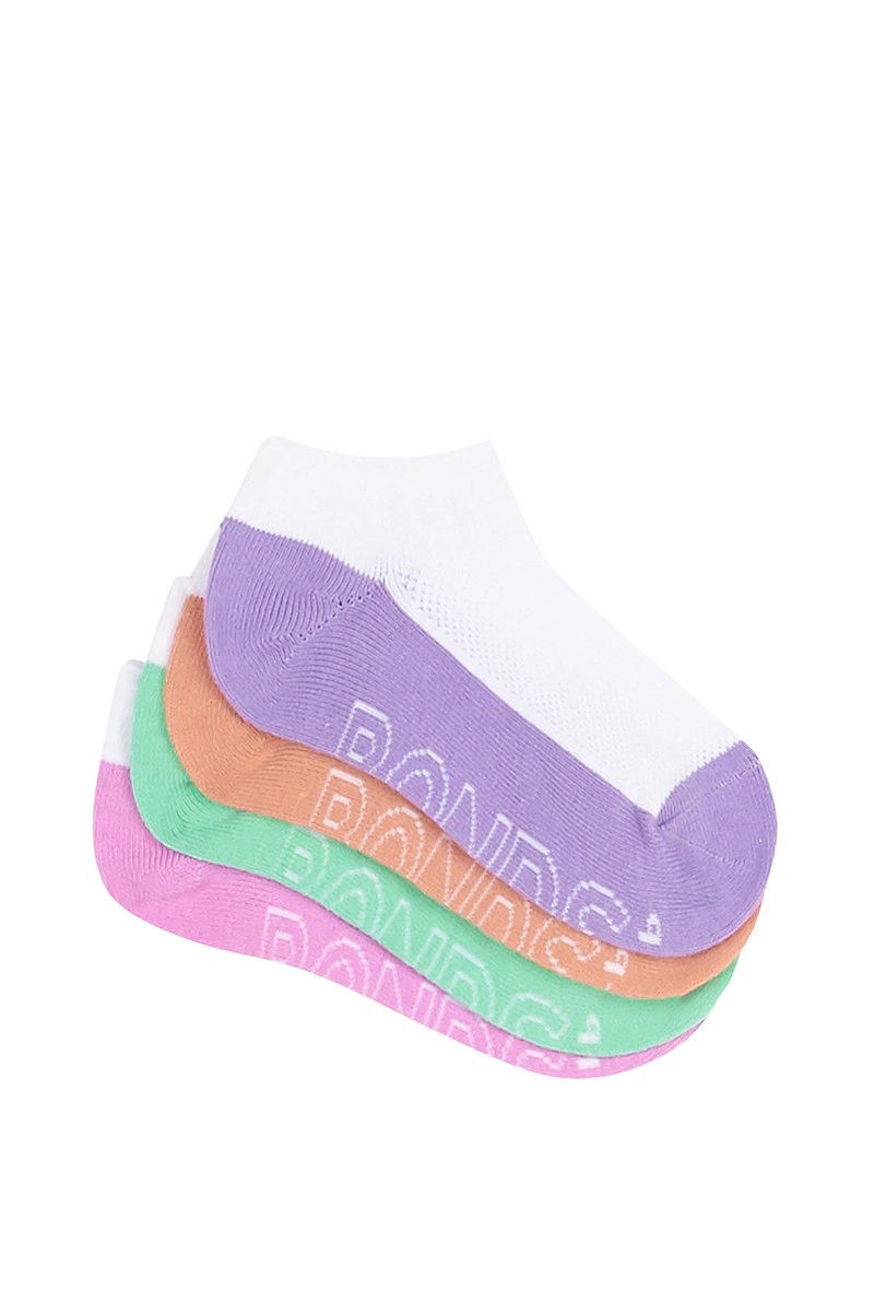 Kids Logo Light Low Cut Socks 4 Pack