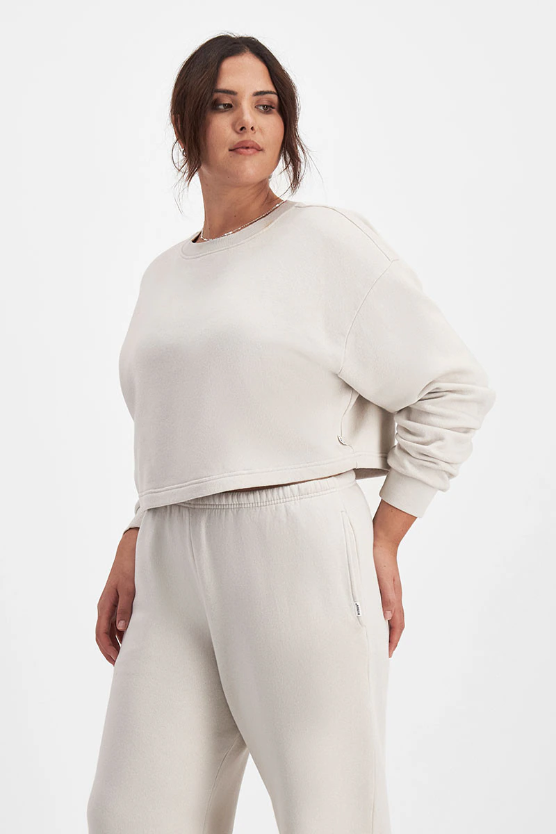Sweats Cropped Fleece Pullover