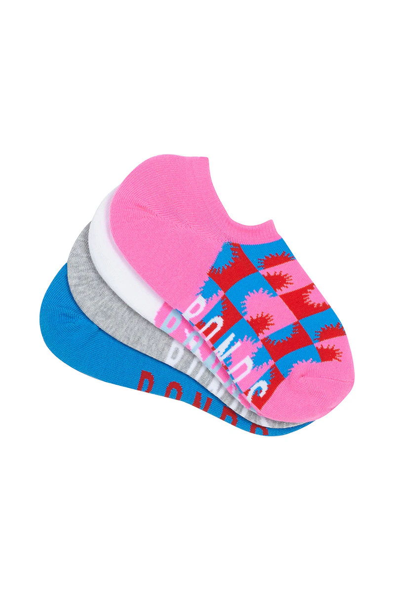 Womens Pattern No Show Socks 4 Pack