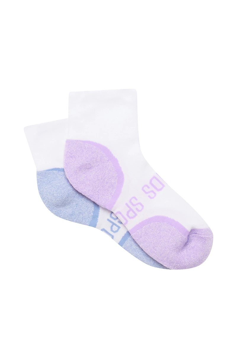 Kids Ultimate Comfort Quarter Crew Socks 2 Pack