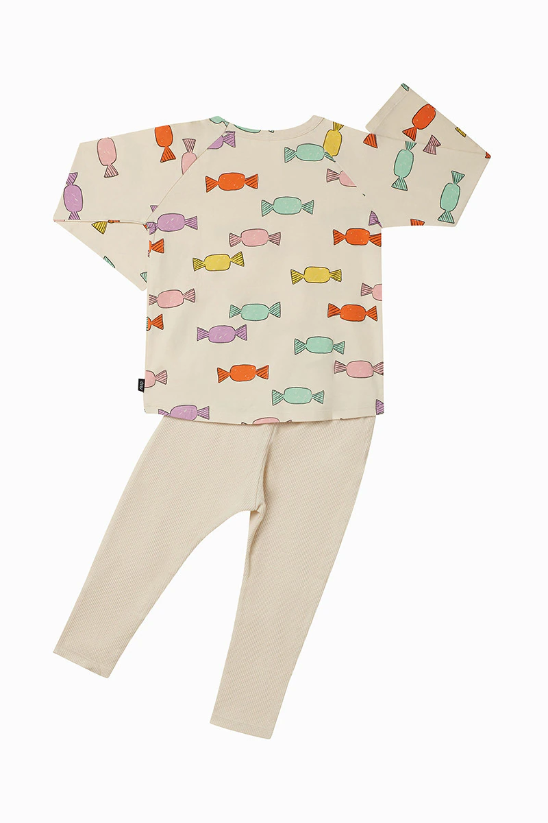 Kids Long Sleeve Waffle Sleep Set