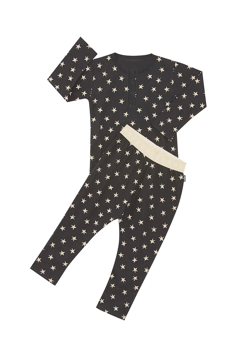 Kids Long Sleeve Waffle Sleep Set