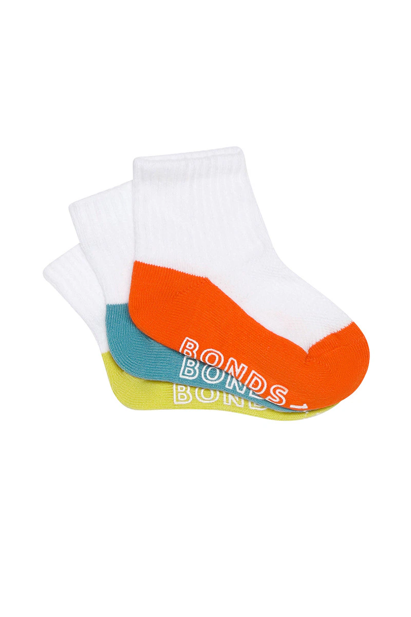 Baby Lightweight Quarter Crew Socks 3 Pack