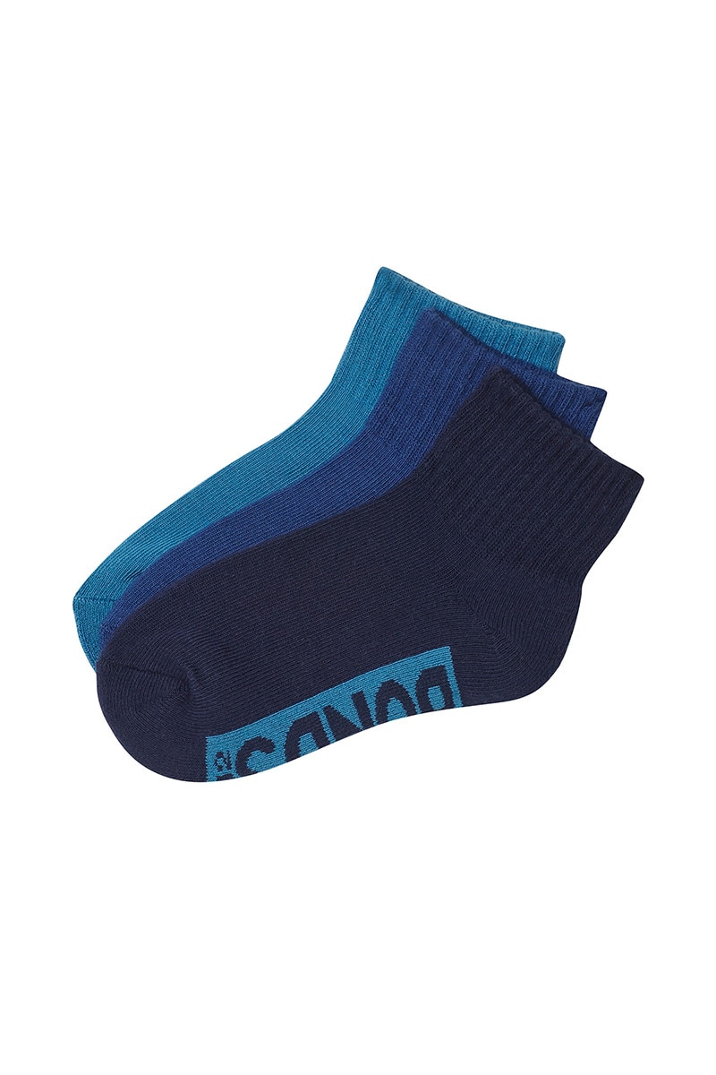 Kids Logo Bases Quarter Crew 3 Pack