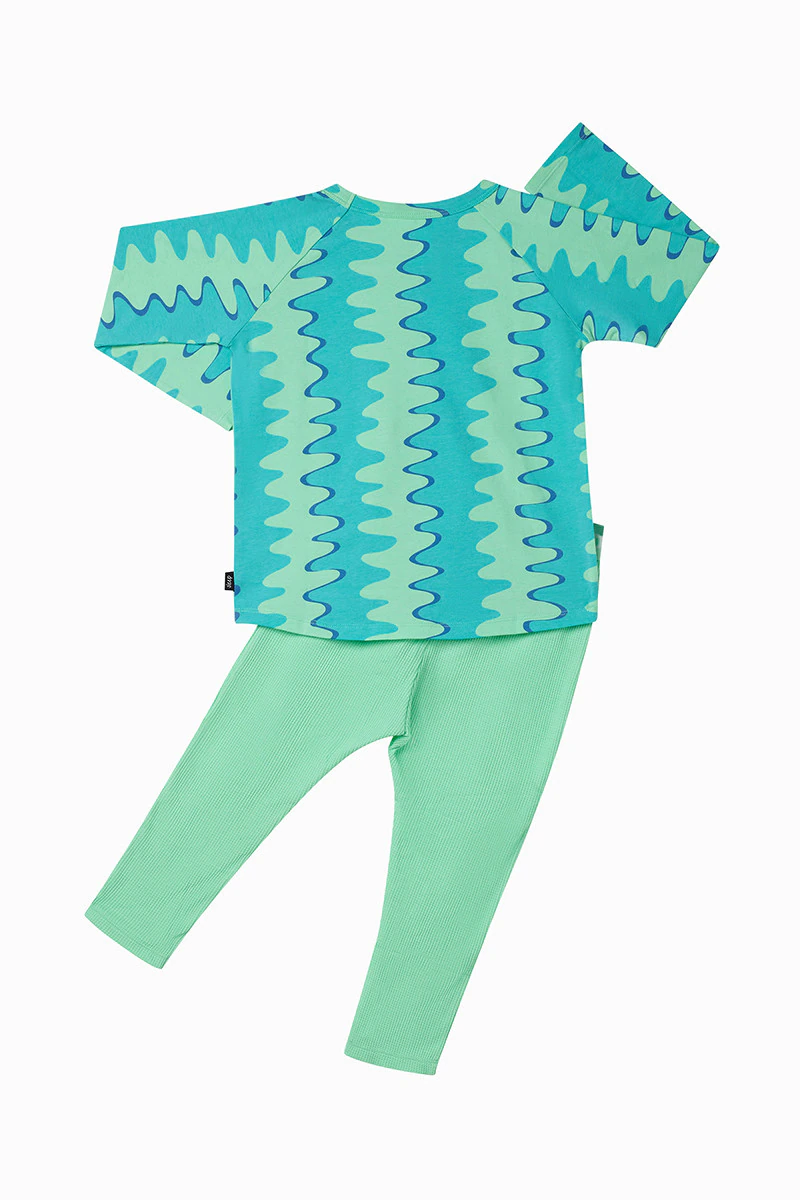 Kids Long Sleeve Waffle Sleep Set
