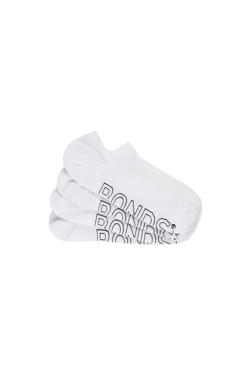 Mens Logo Lightweight No Show 4 Pack