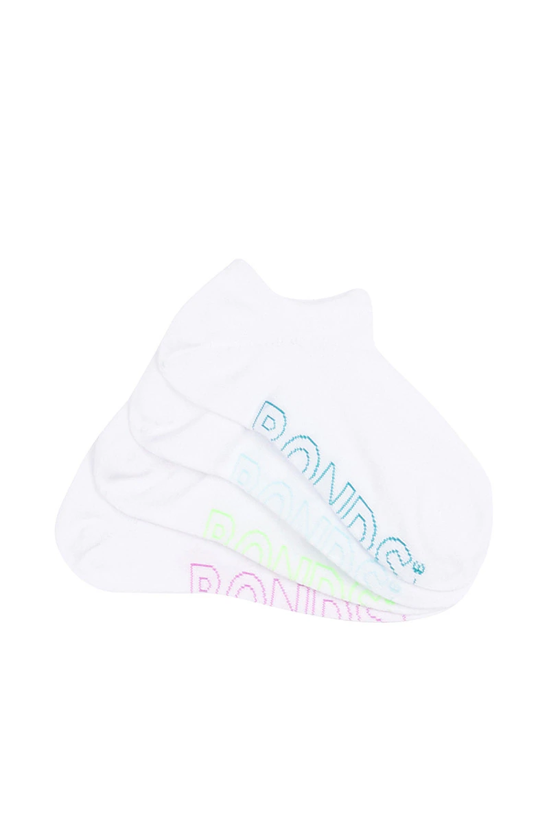 Womens Logo Light No Show Socks 4 Pack
