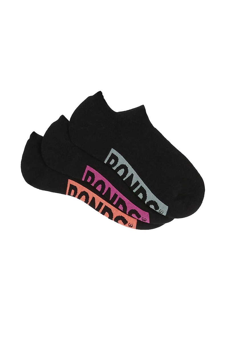 Womens Logo Cushioned No Show Socks 3 Pack