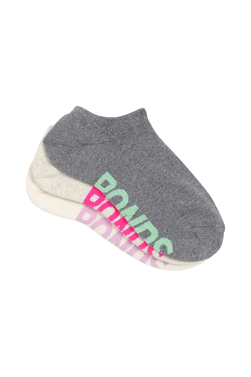 Womens Logo Cushioned No Show Socks 3 Pack