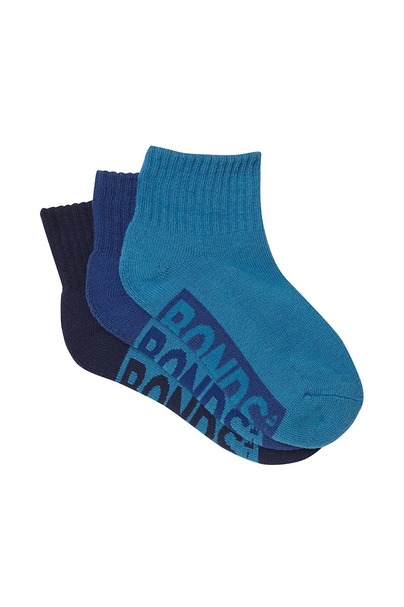 Kids Logo Bases Quarter Crew 3 Pack