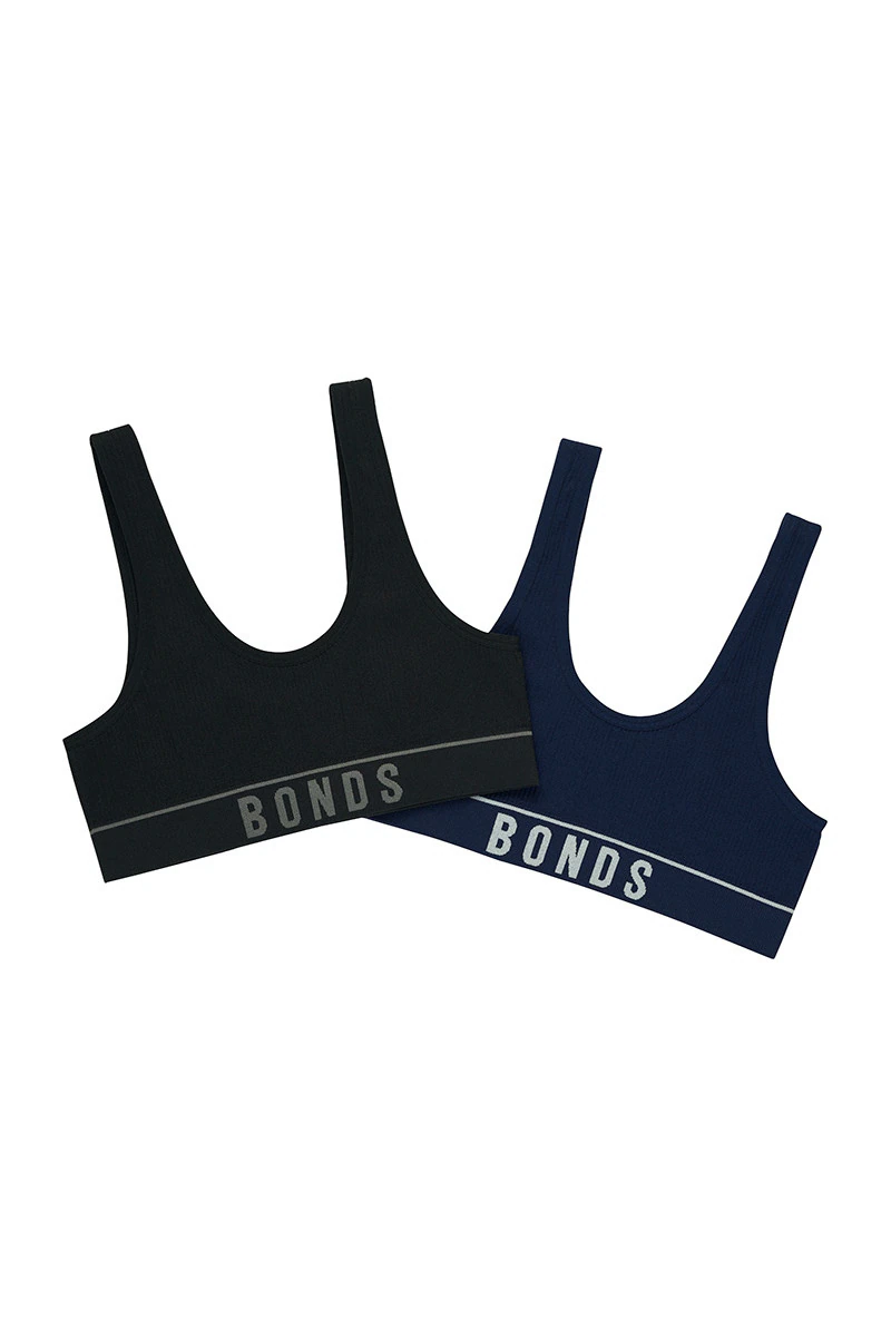 Girls Original Rib Tank Crop 2 Pack