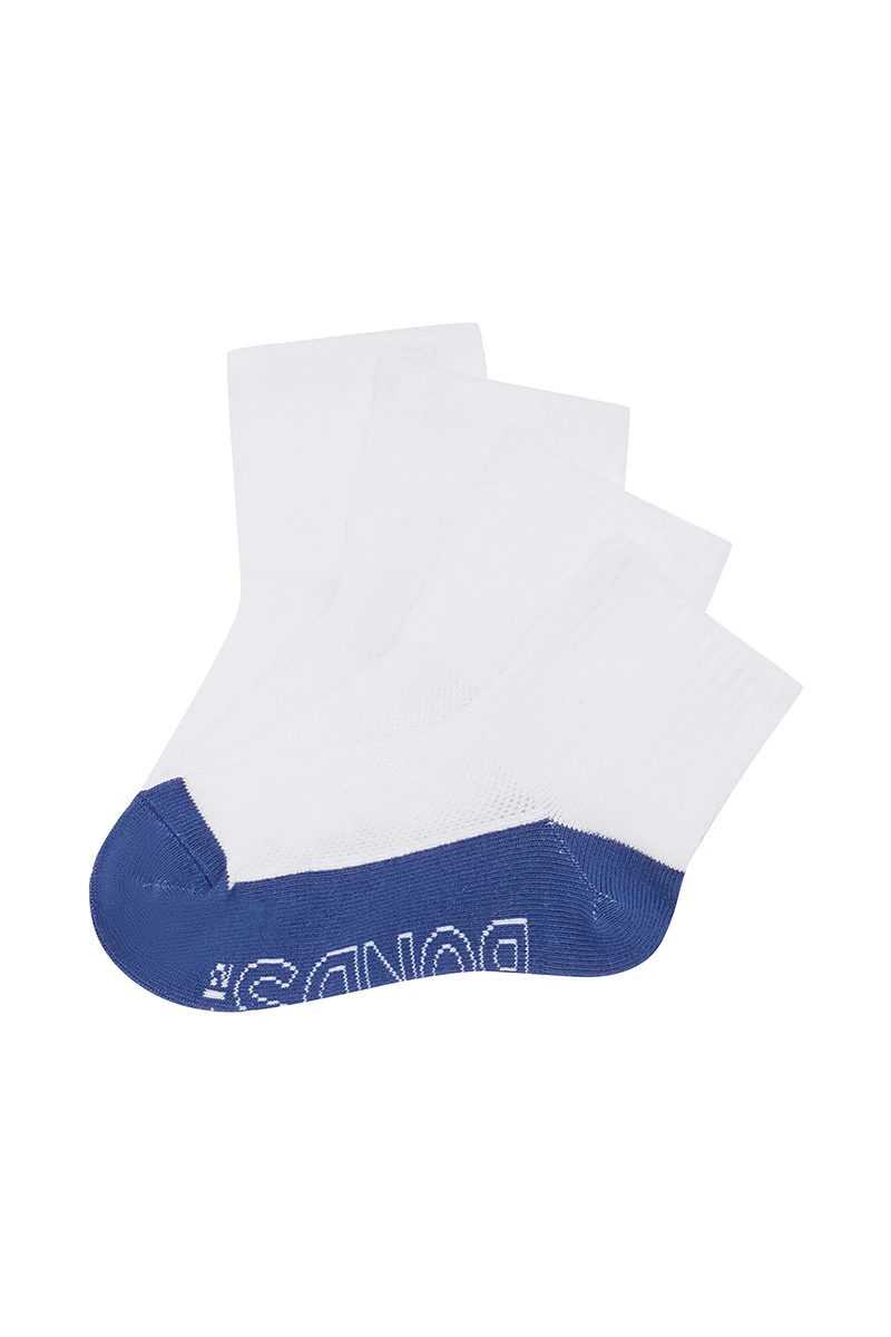 Kids Logo Light Quarter Crew Socks 4 Pack