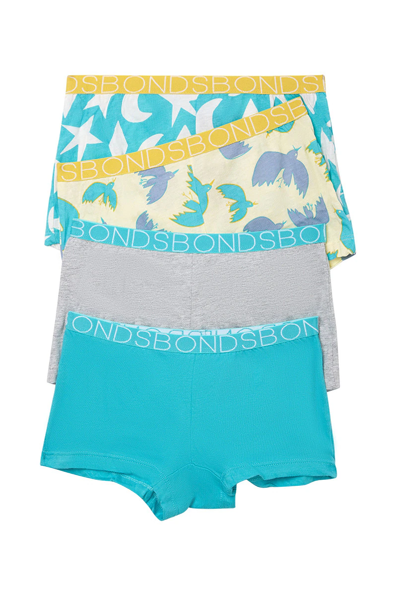 Girls Shortie 4 Pack
