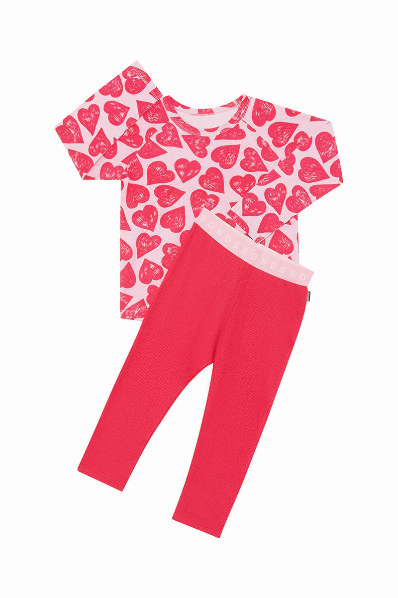 Kids Long Sleeve Waffle Sleep Set