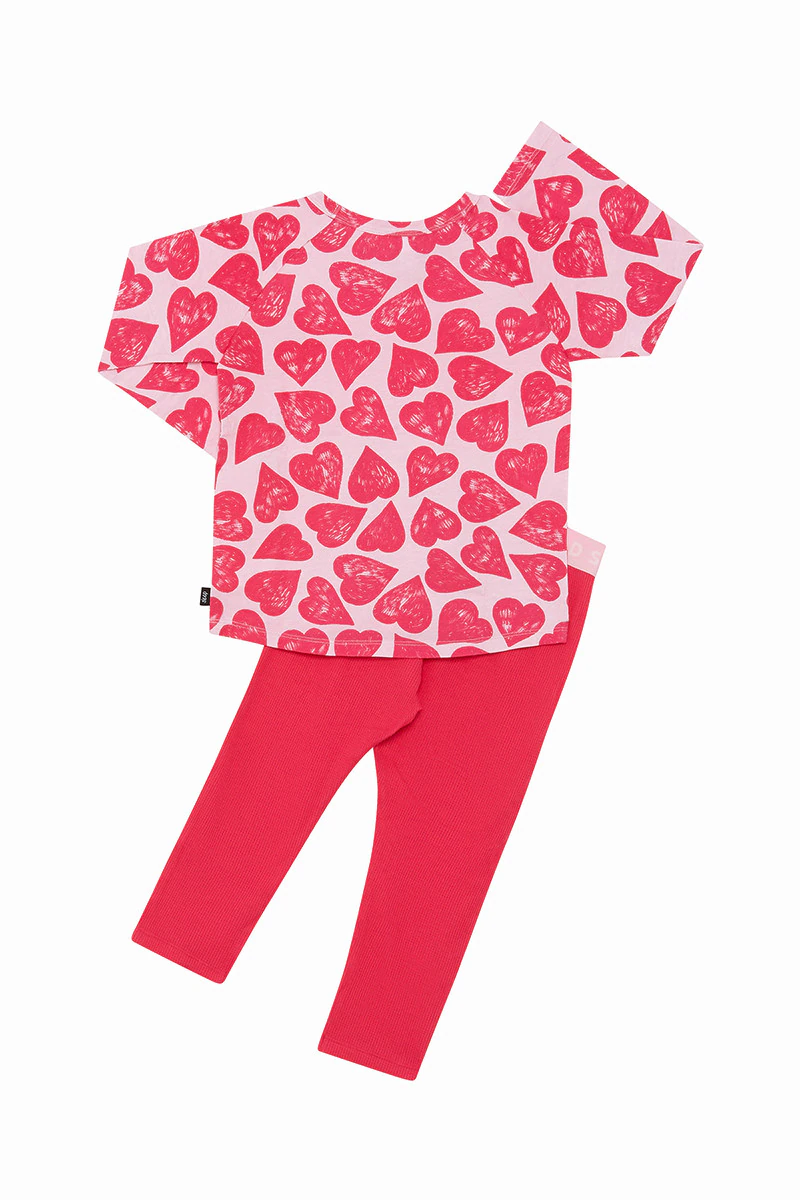 Kids Long Sleeve Waffle Sleep Set