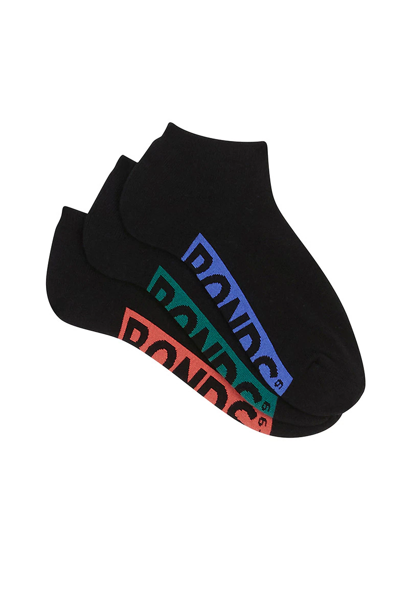 Mens Logo Cushioned Low Cut Socks 3 Pack