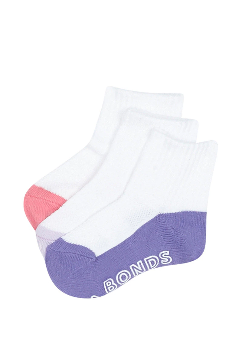 Baby Lightweight Quarter Crew Socks 3 Pack
