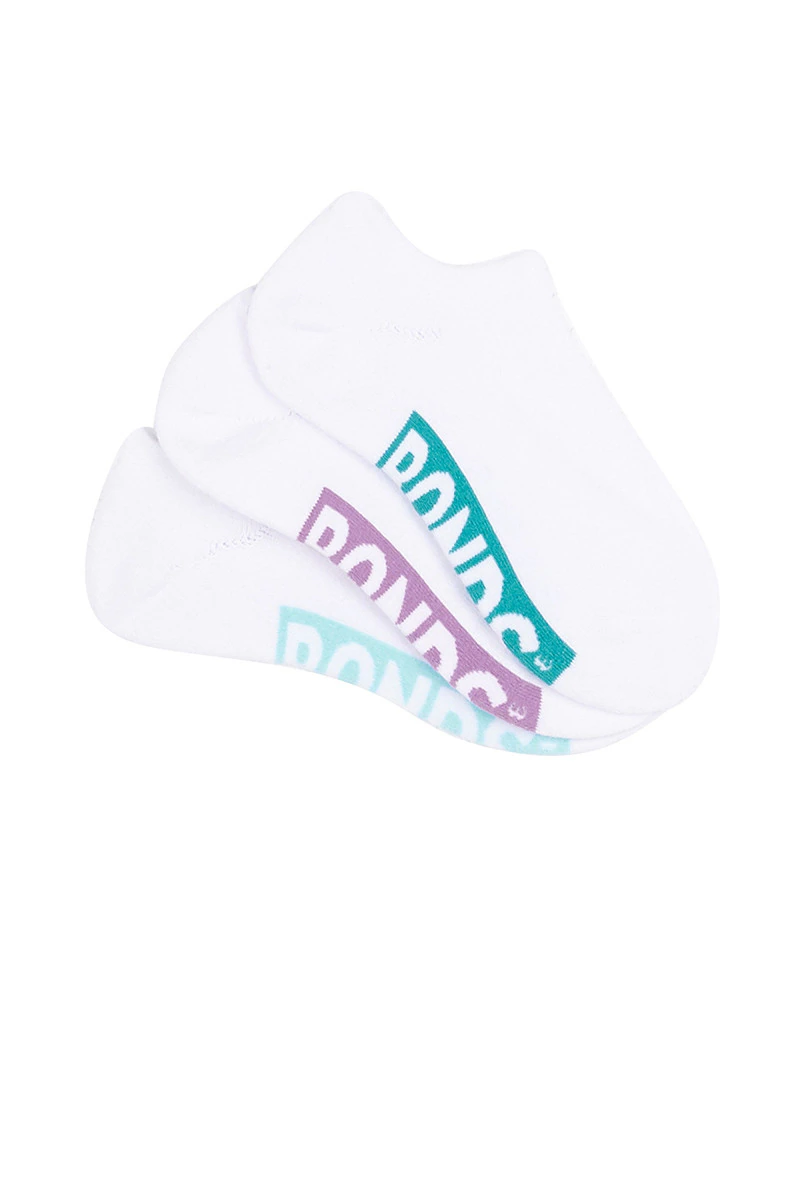 Womens Logo Cushioned No Show Socks 3 Pack