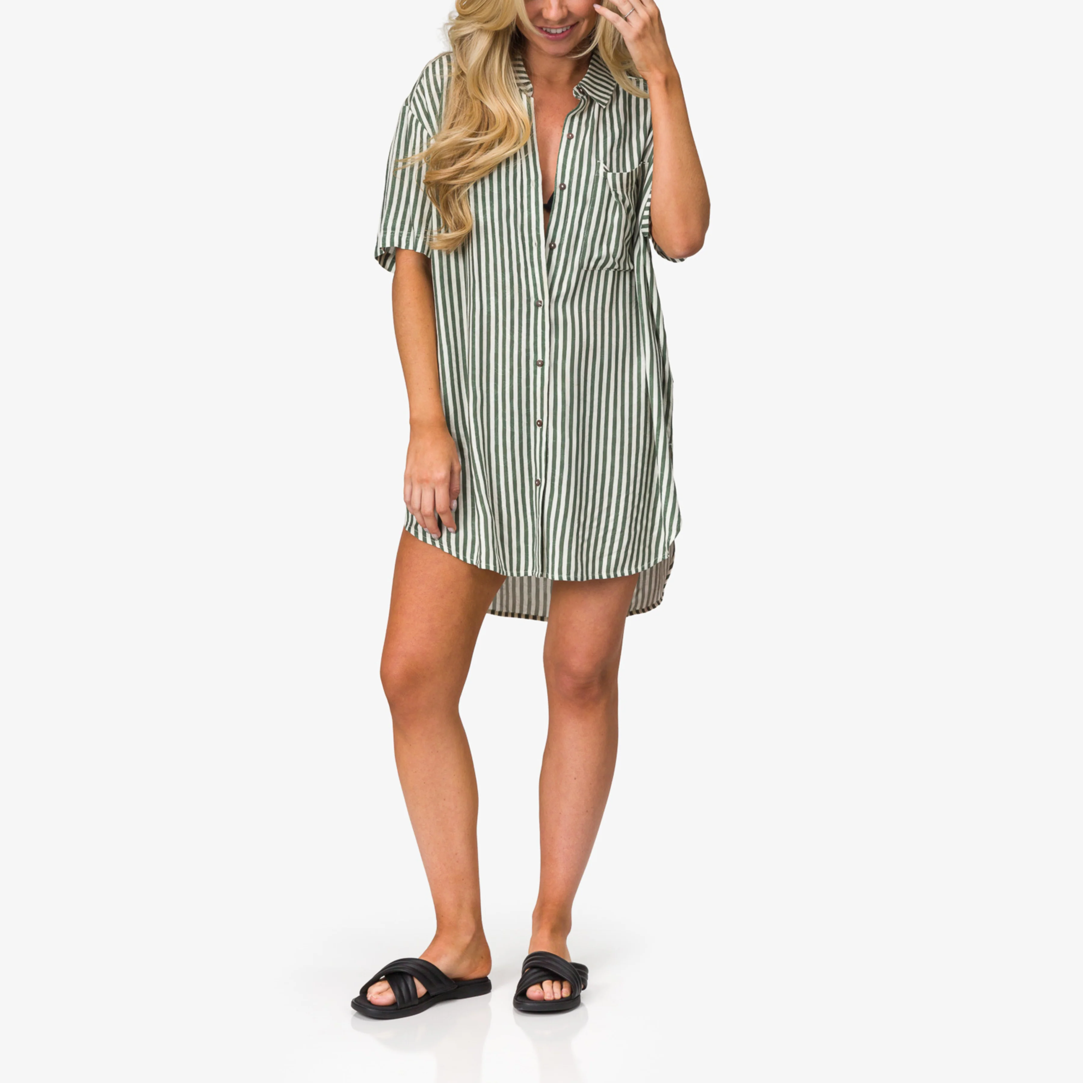 Ollie Stripe Shirt Dress